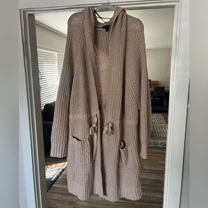 Torrid Size 4 Beige Hooded Sweater Cardigan